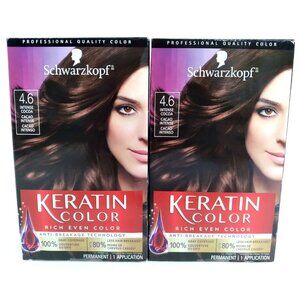 Schwarzkopf Keratin 4.6 Intense Cocoa Brown Hair Color 100% Gray Coverage 2Pk.